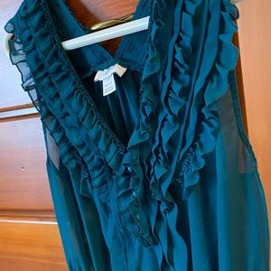 Ruffle sheer top